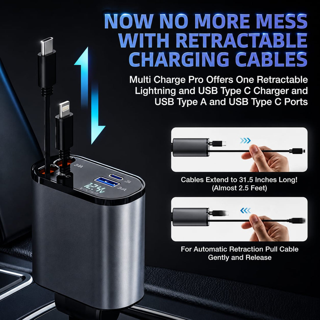 PowerDrive Multi-Port Car Charger | Fast Charging USB Adapter
