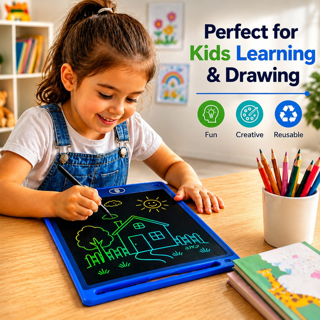 Colorful LCD Writing Pad for Kids | Digital Drawing Tablet
